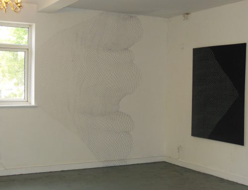 Cyclone Fence (wall, ceiling, window & floor drawing and canvas) Pistols & Pollinators
